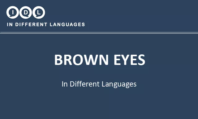Brown eyes in Different Languages - Image
