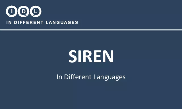Siren in Different Languages - Image