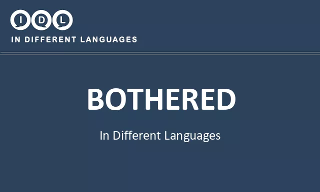 Bothered in Different Languages - Image