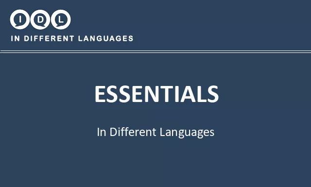 Essentials in Different Languages - Image