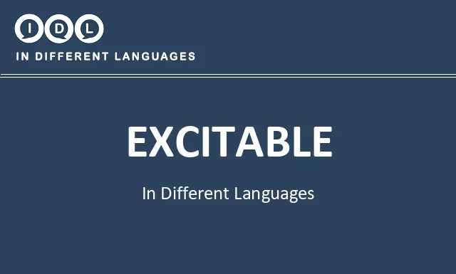 Excitable in Different Languages - Image