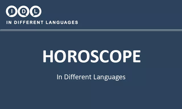 Horoscope in Different Languages - Image