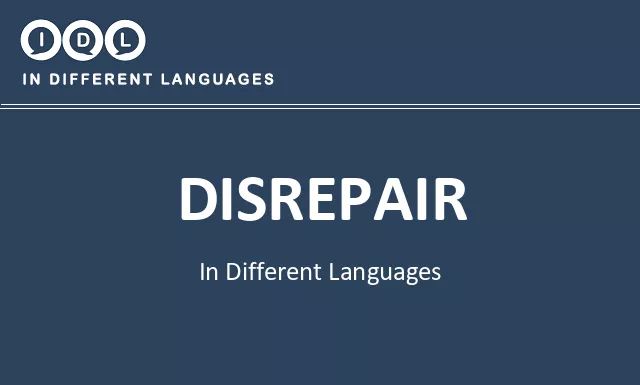 Disrepair in Different Languages - Image