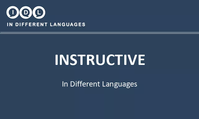 Instructive in Different Languages - Image