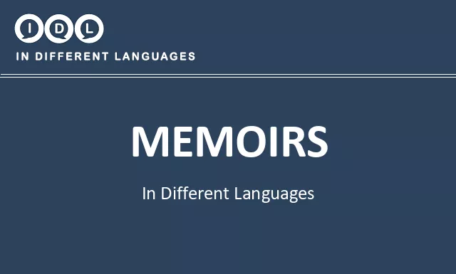 Memoirs in Different Languages - Image