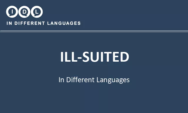 Ill-suited in Different Languages - Image