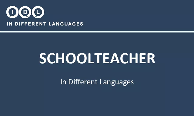 Schoolteacher in Different Languages - Image