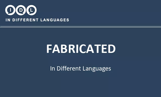 Fabricated in Different Languages - Image