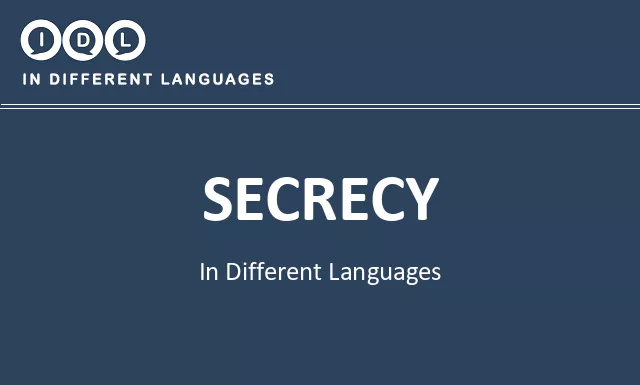 Secrecy in Different Languages - Image