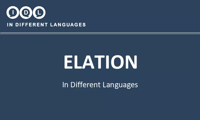 Elation in Different Languages - Image