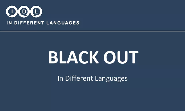 Black out in Different Languages - Image