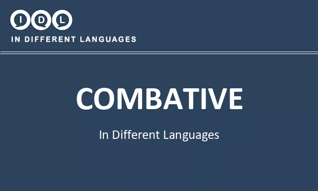 Combative in Different Languages - Image