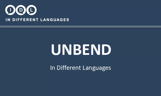 Unbend in Different Languages - Image