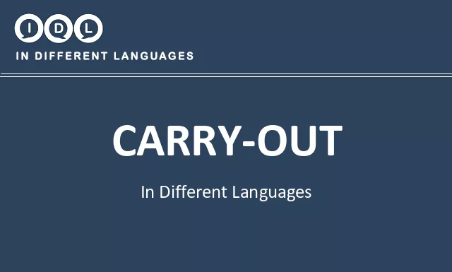 Carry-out in Different Languages - Image