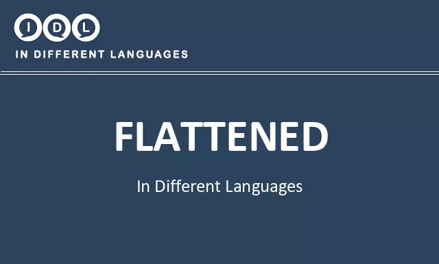 Flattened in Different Languages - Image