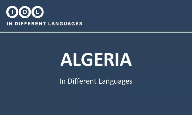 Algeria in Different Languages - Image