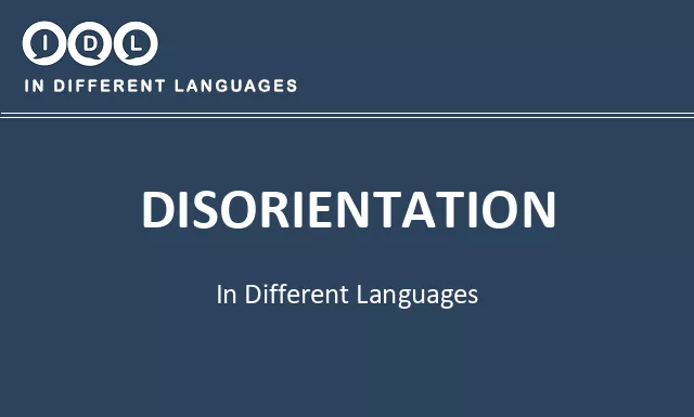 Disorientation in Different Languages - Image