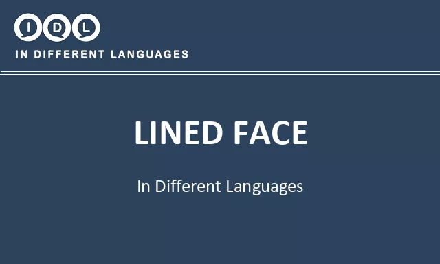 Lined face in Different Languages - Image