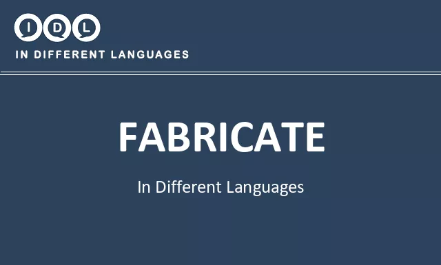 Fabricate in Different Languages - Image