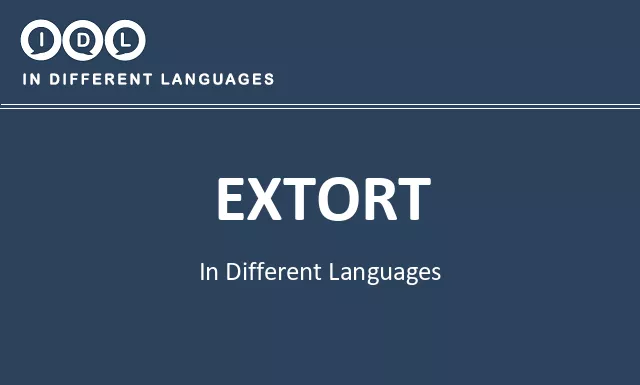 Extort in Different Languages - Image