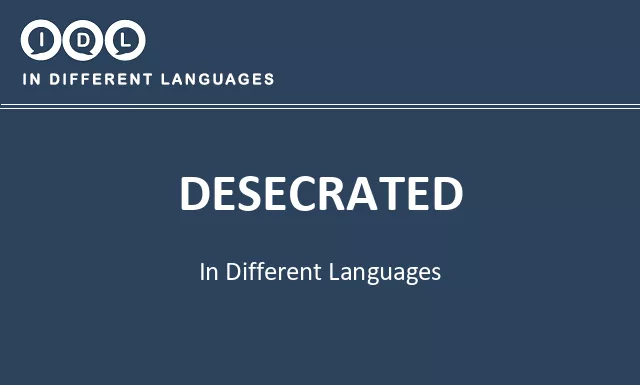 Desecrated in Different Languages - Image