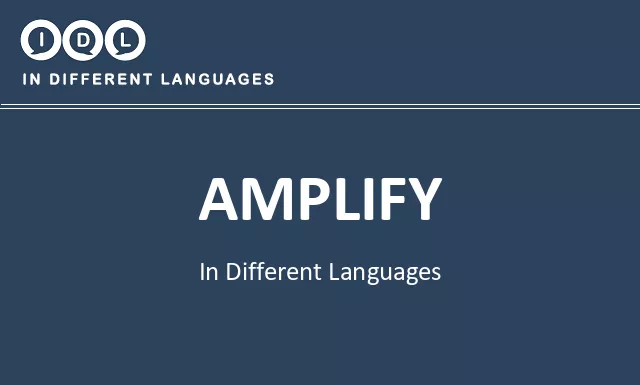 Amplify in Different Languages - Image