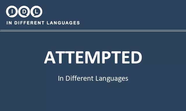 Attempted in Different Languages - Image