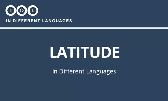 Latitude in Different Languages - Image