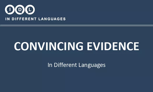 Convincing evidence in Different Languages - Image