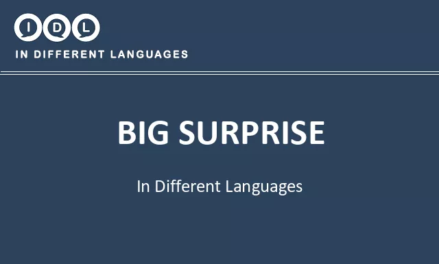 Big surprise in Different Languages - Image
