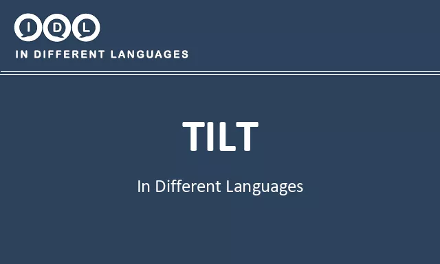 Tilt in Different Languages - Image