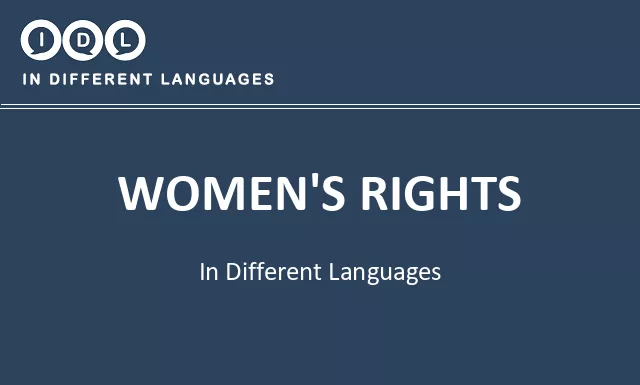 Women's rights in Different Languages - Image