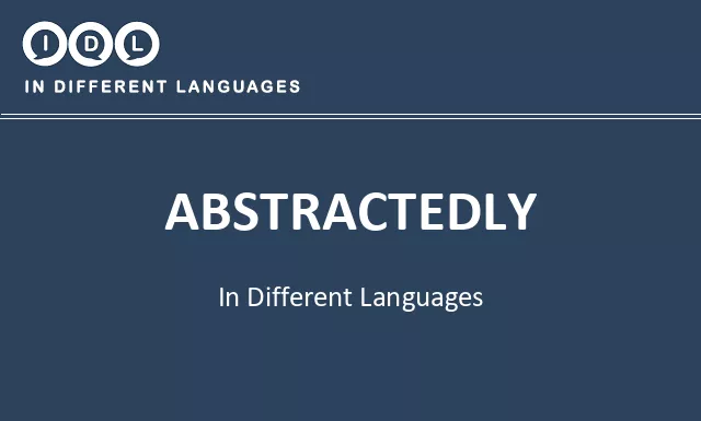 Abstractedly in Different Languages - Image