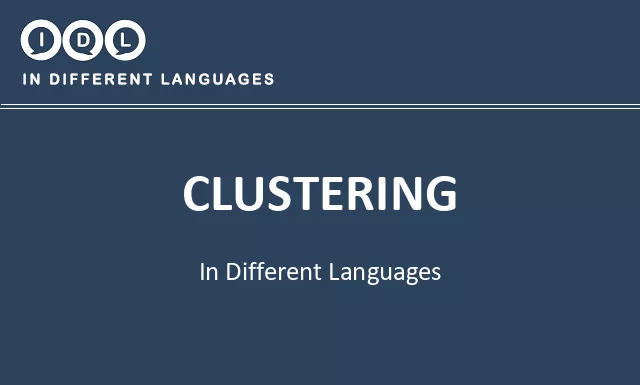 Clustering in Different Languages - Image