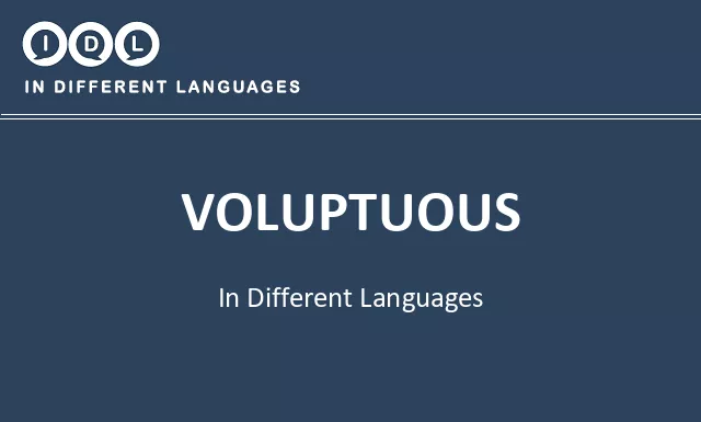 Voluptuous in Different Languages - Image