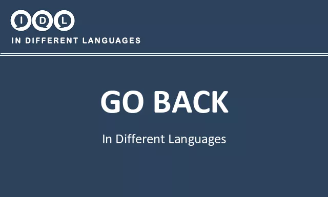 Go back in Different Languages - Image