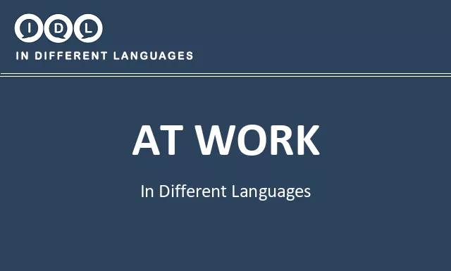 At work in Different Languages - Image