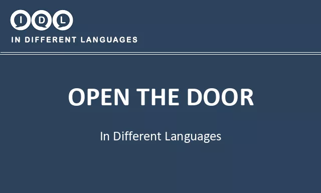 Open the door in Different Languages - Image