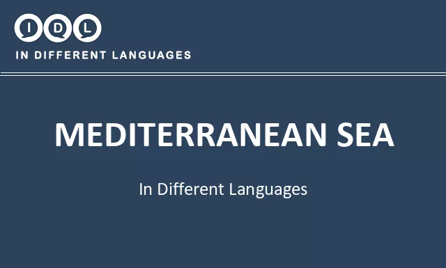 Mediterranean sea in Different Languages - Image