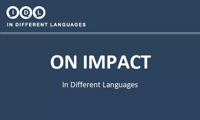 On impact in Different Languages - Image