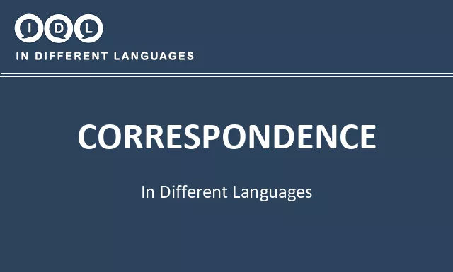 Correspondence in Different Languages - Image