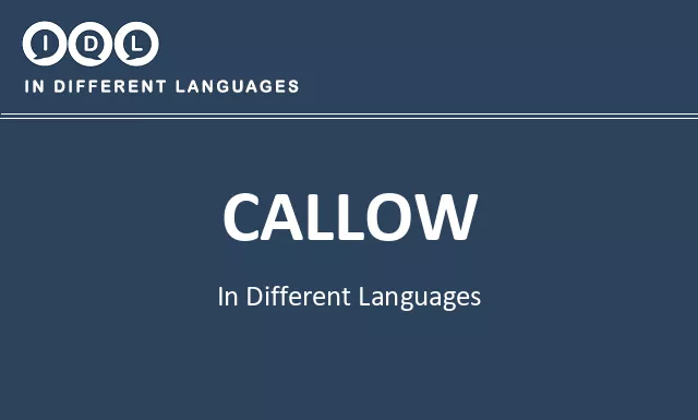 Callow in Different Languages - Image