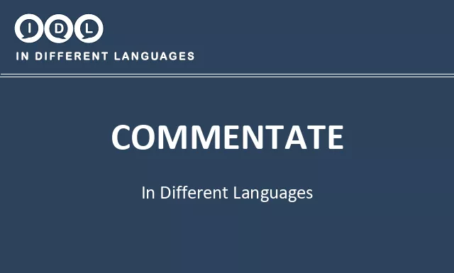 Commentate in Different Languages - Image
