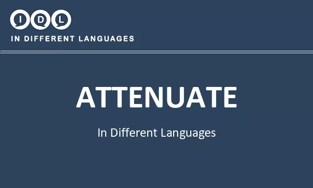 Attenuate in Different Languages - Image