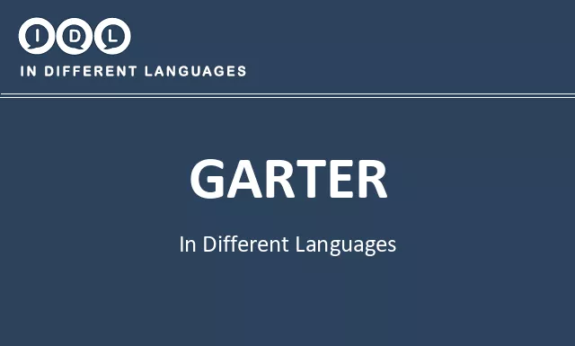 Garter in Different Languages - Image