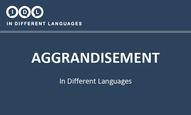 Aggrandisement in Different Languages - Image