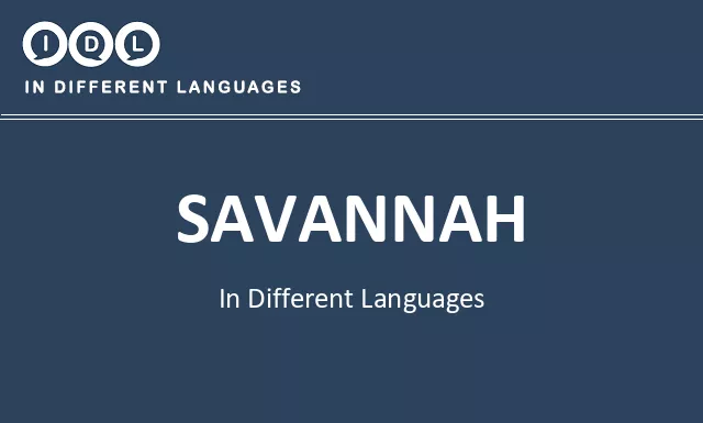 Savannah in Different Languages - Image