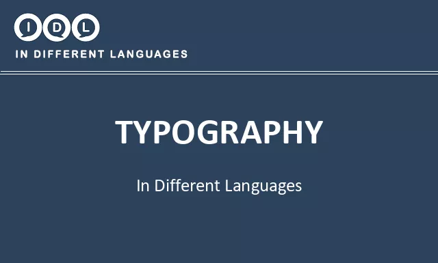 Typography in Different Languages - Image