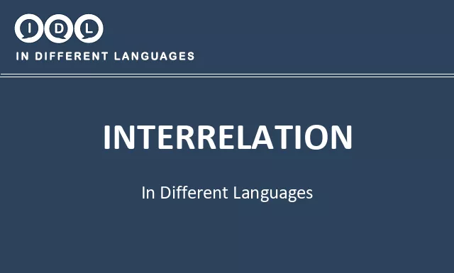 Interrelation in Different Languages - Image