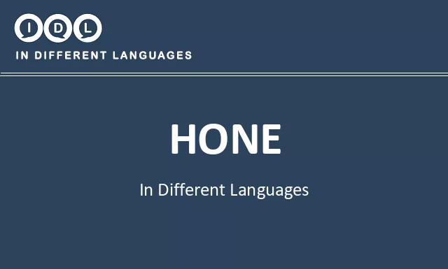 Hone in Different Languages - Image